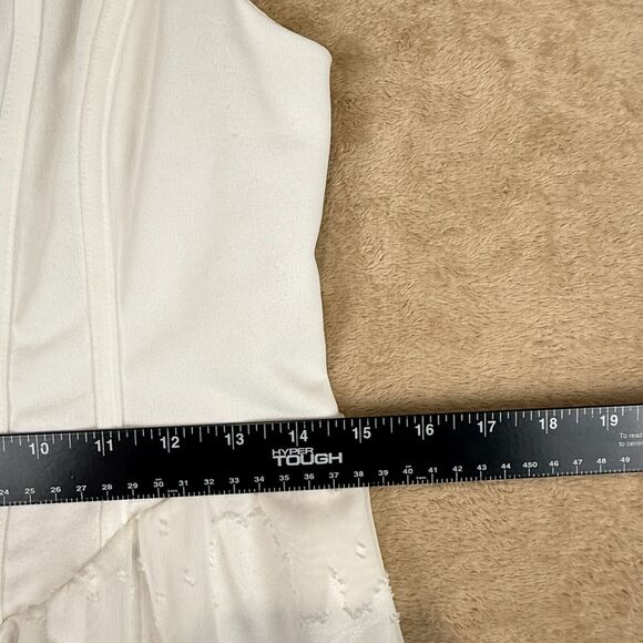 Shein Mod Dress Womens L White Ivory A Line Maxi Corset Bustier Cottage Romantic - Picture 12 of 16